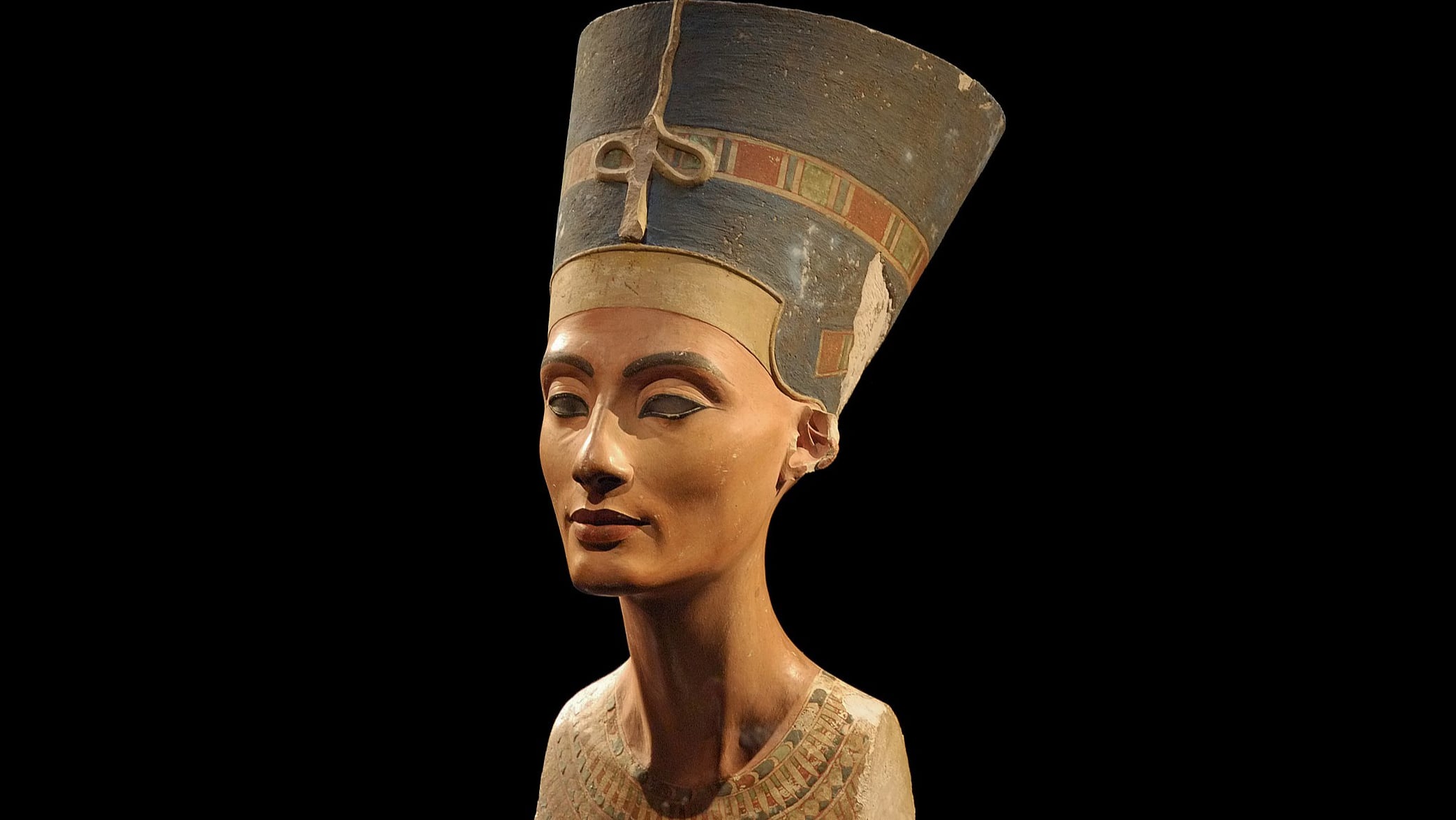 Known For Her Painted Sandstone Bust This Historical Figure s Name